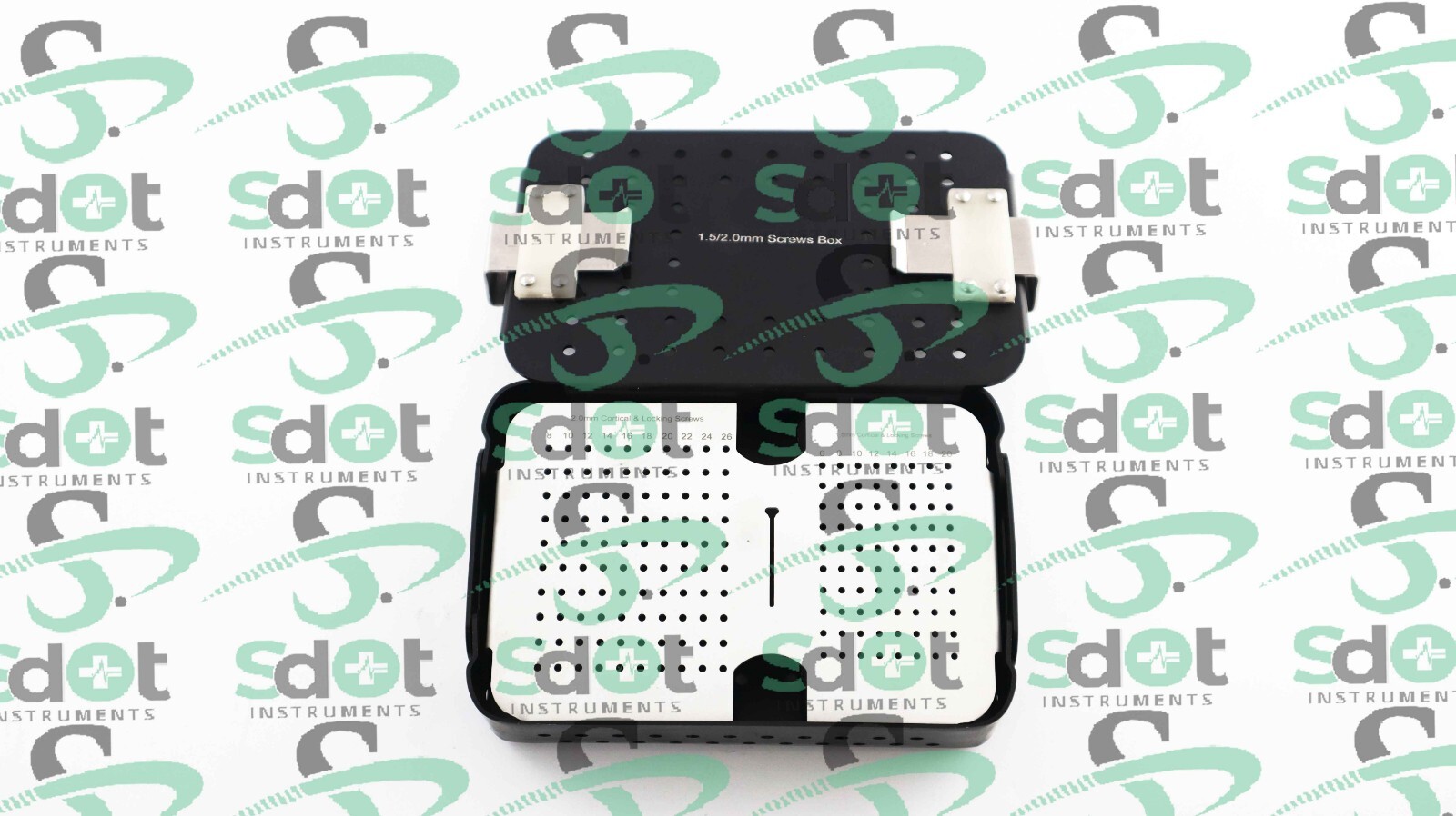 1.5mm, 2.0mm Cortical & Locking Screws Box, Rack, Sterilization Case Almunium SD