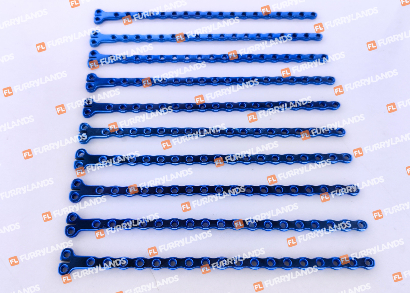 Veterinary ALPS T-Type Locking Plates Cuttable 10 Pcs Surgical Set Titanium