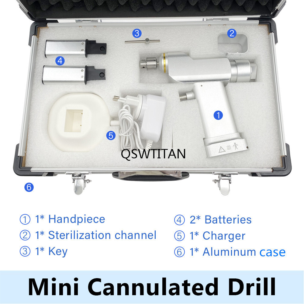 QSWTITAN Orthopedic Electric Drill Cannulated Drill Micro Cannulate Dril Bone