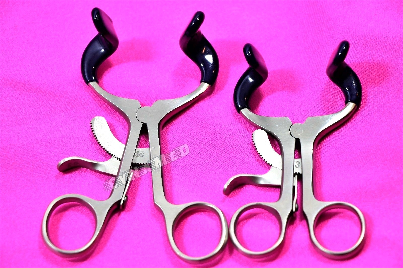 2 German Grade Stainless Molt Mouth Gag Blue 4.5″+3.5 Dental Surgical Instrument