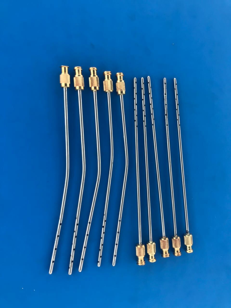 Infiltration Liposuction Cannulas Plastic Surgery Gold Stainless steel 10 PCS