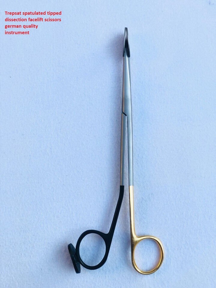 dissection facelift scissors german quality instrument Trepsat spatulated tipp
