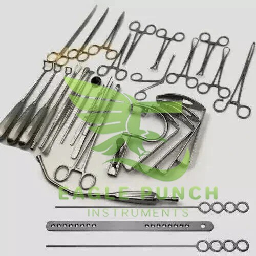 New Tonsillectomy and Adenoidectomy 30 pcs Set Surgical Instruments Kit with Box