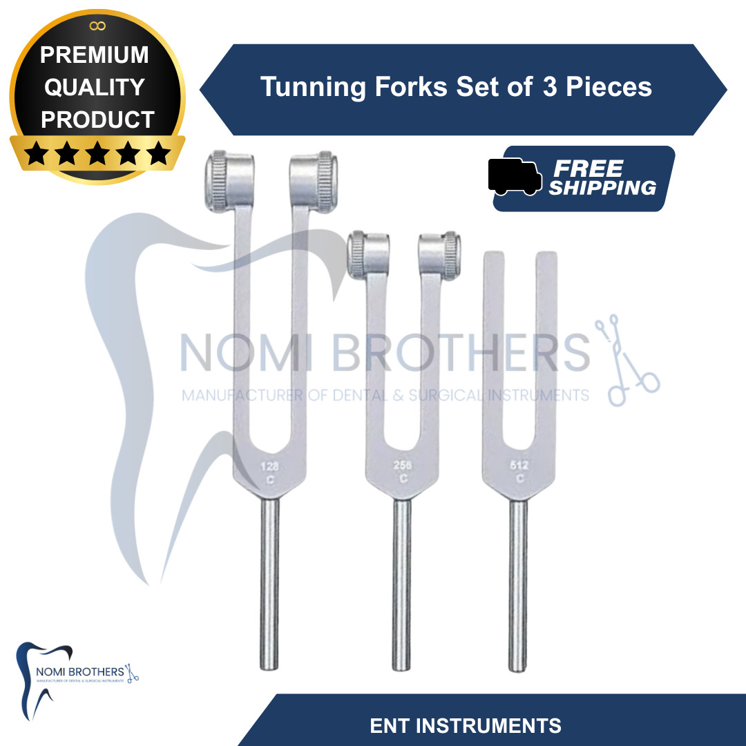 Medical Tuning Fork Set of 3 Healing Therapy Diagnostic Instruments German