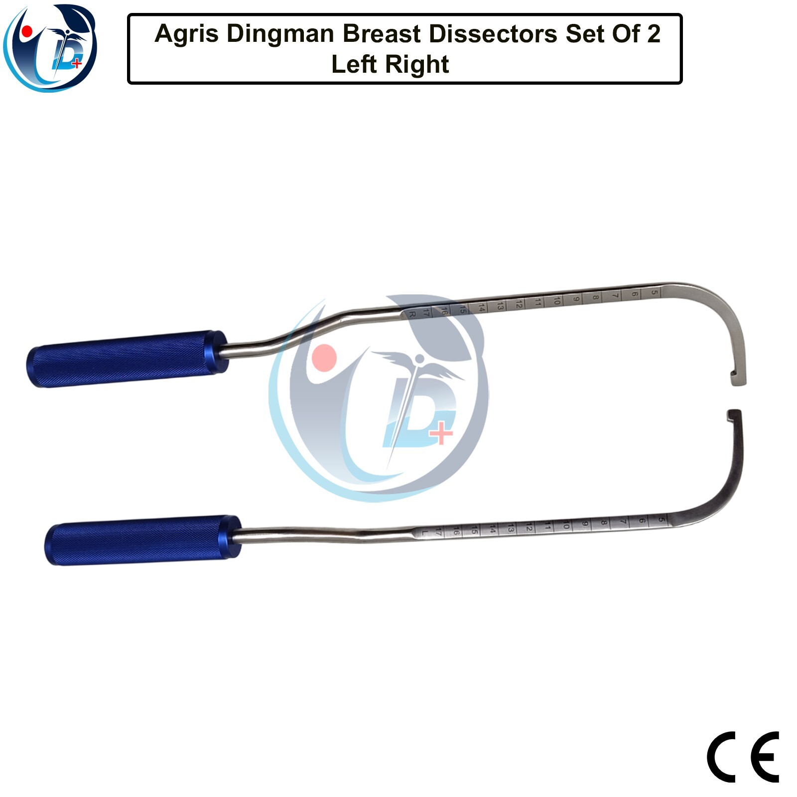 Agris Dingman Breast Dissectors Set Of 2 Left Right Plastic Surgery Instruments