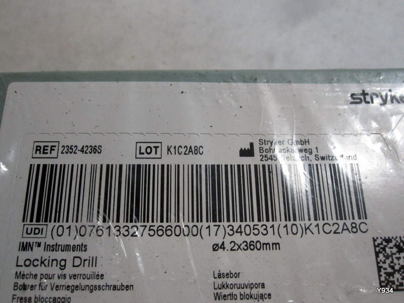 Stryker Locking Drill 2352-4236S 4.2mmx360mm one time use