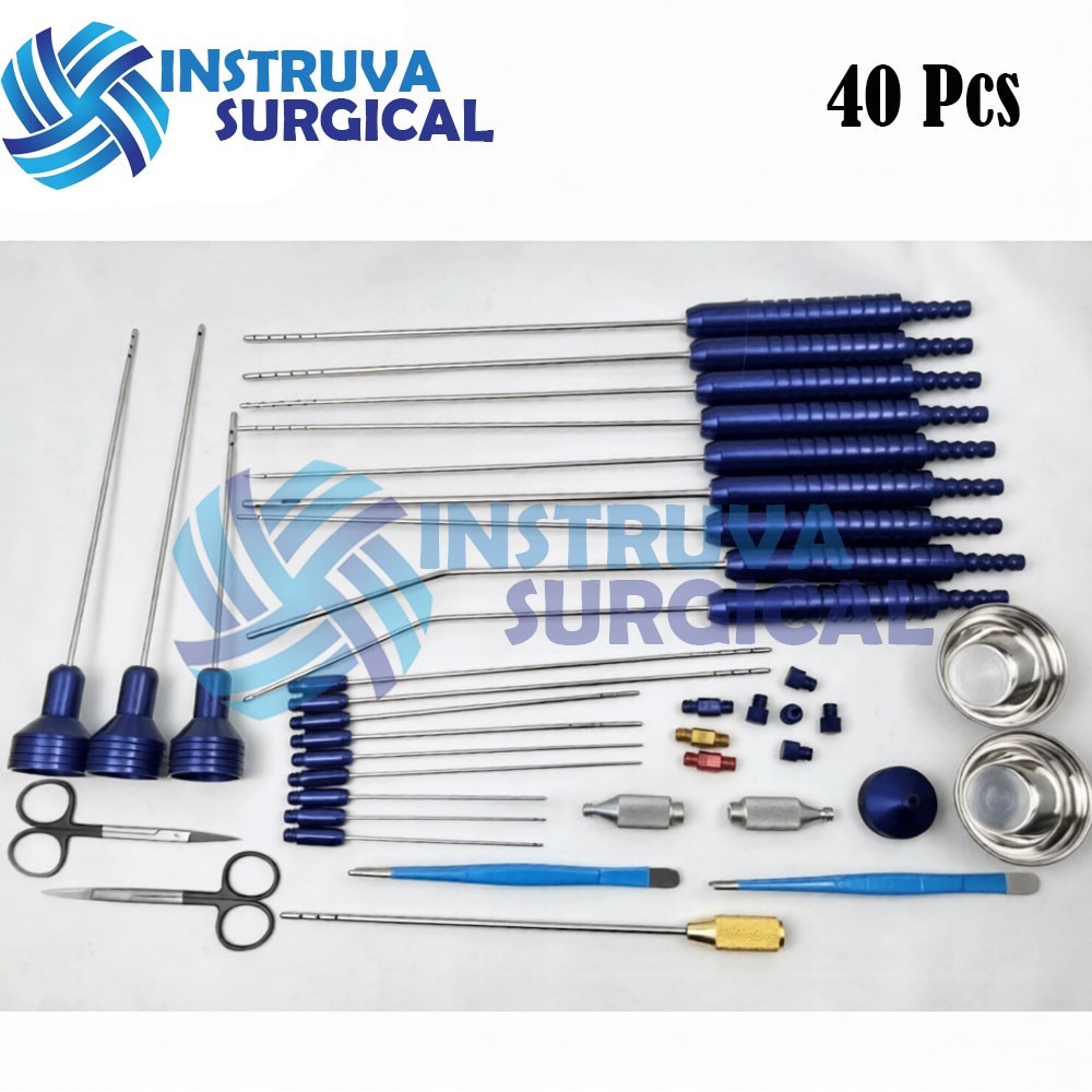 Liposuction Cannulas Set 40 Pcs | Surgical Instruments Kit A+ Stainless Steel