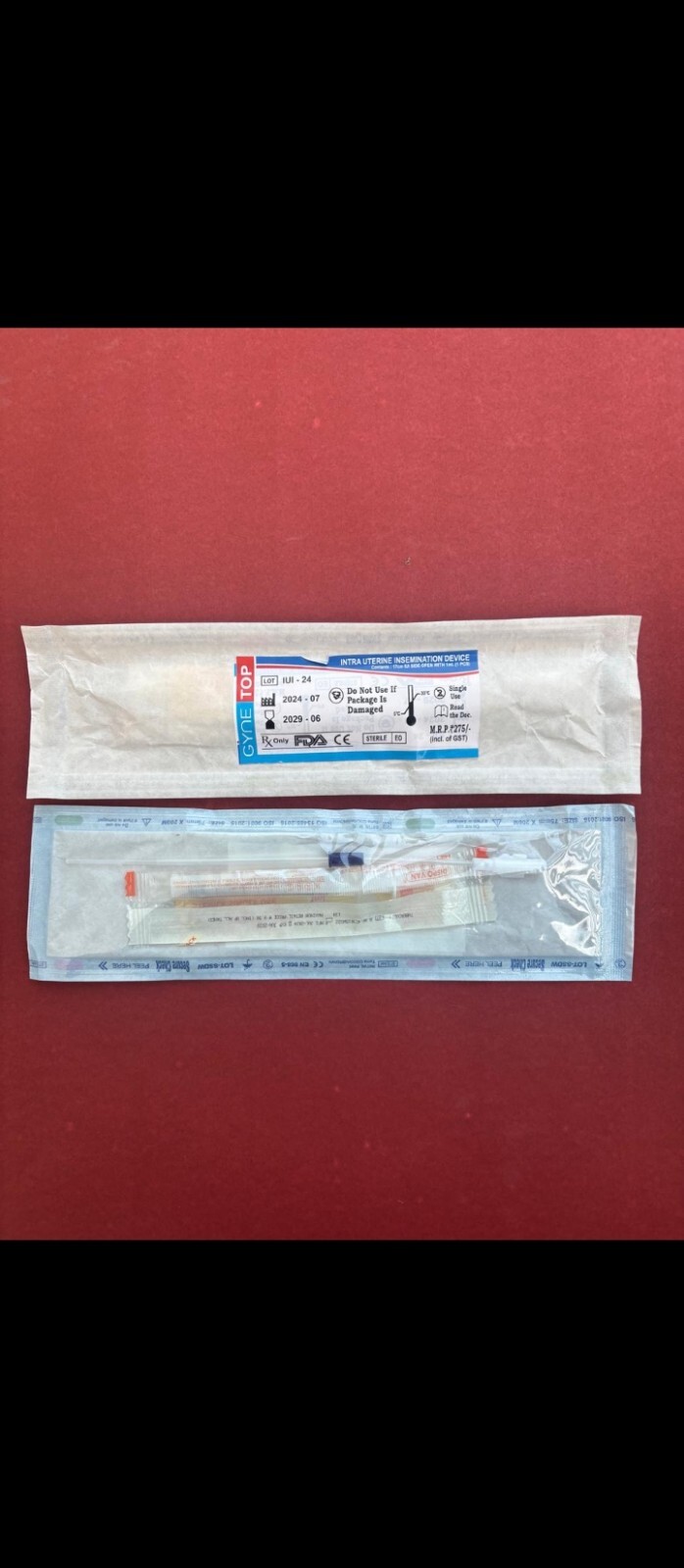 IUI Cannula kit 17 cm Intra Uterine Insemination device Pack of 50 FREE SHIP