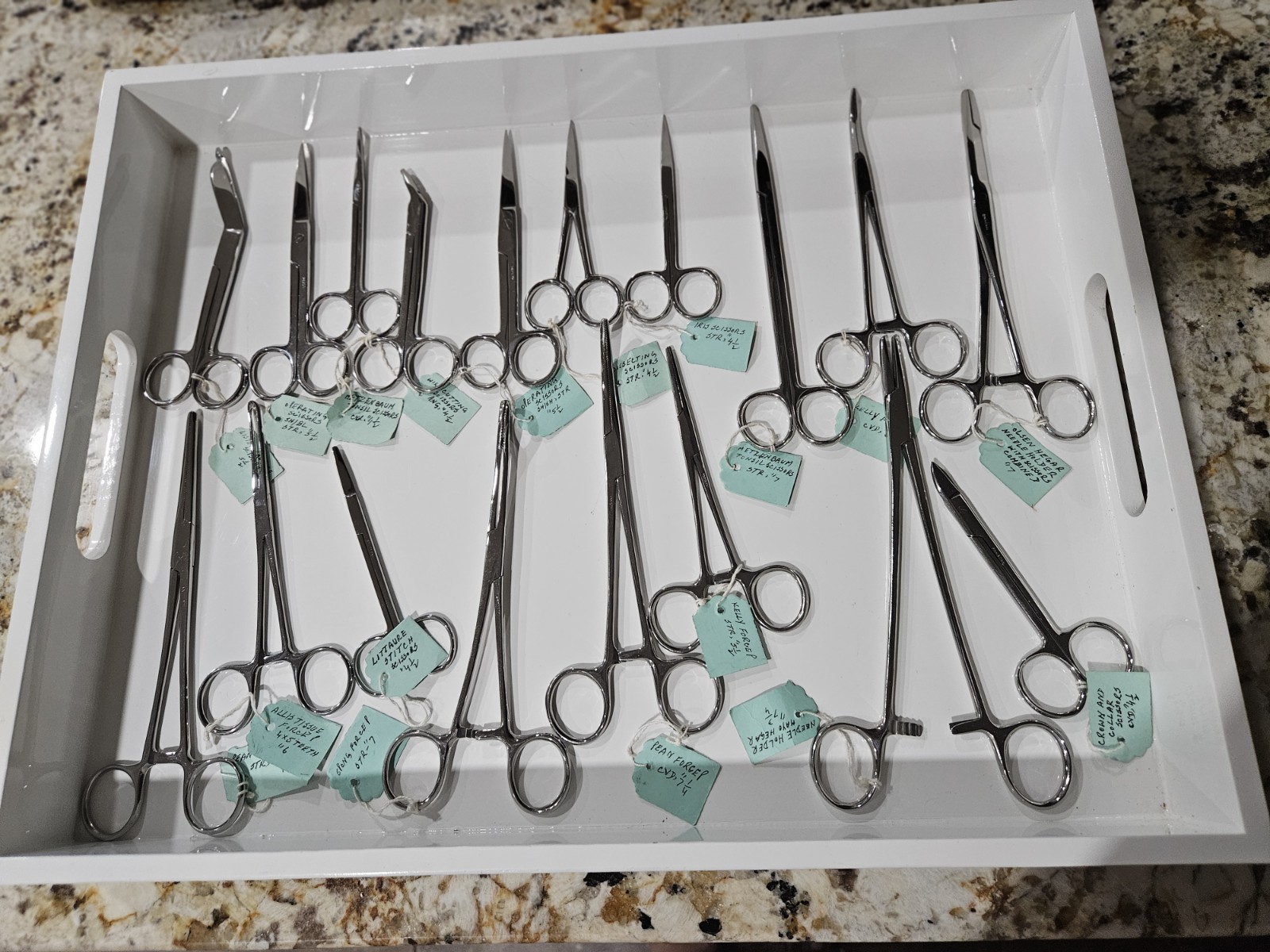 Assorted Lot of 25 Various Brand & Size Of OR Medical Surgical Instruments, S.S