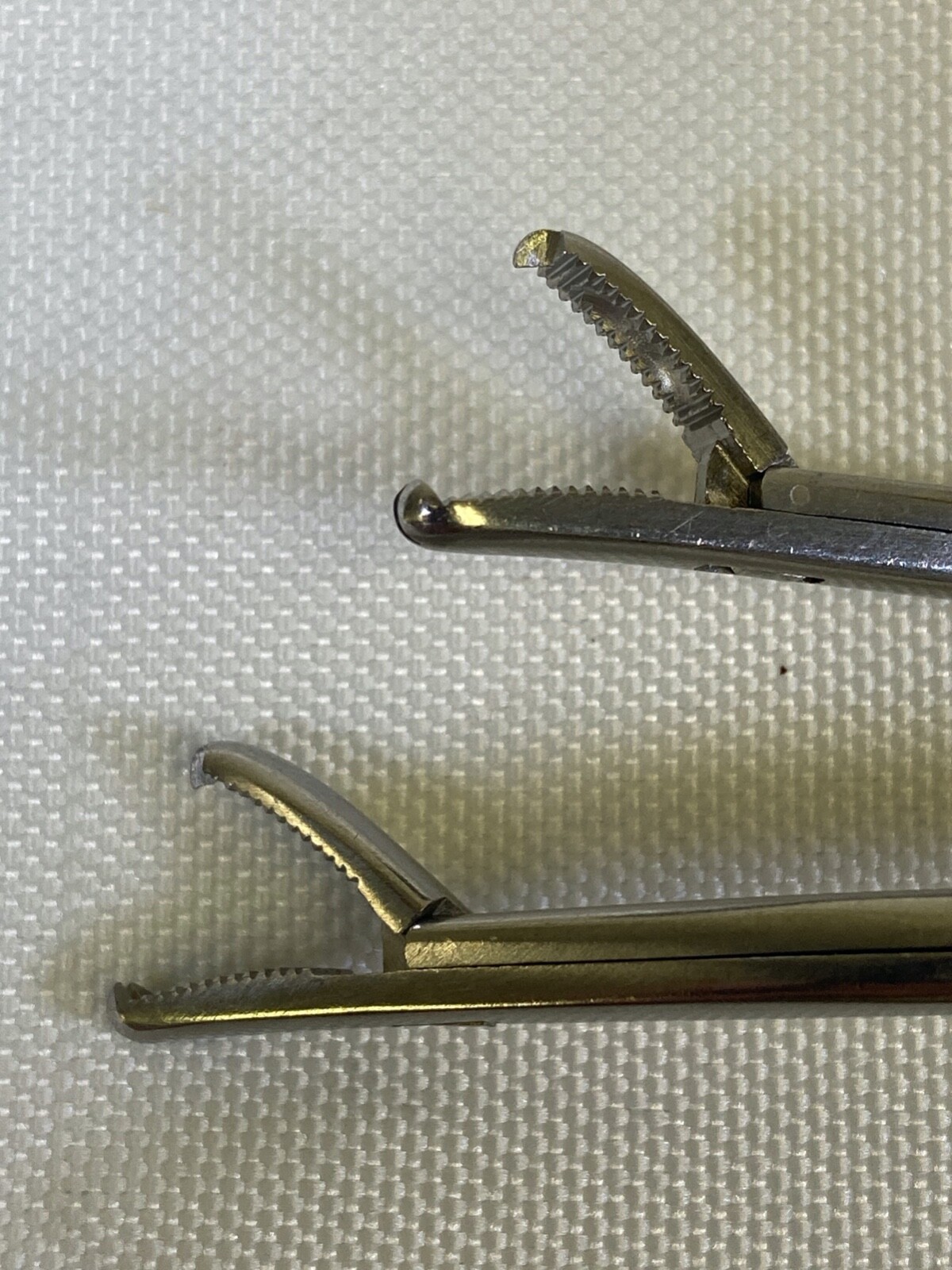 Pair of Zimmer 3951-69 & 3951-68 Left & Right Curved Toothed Grasper Forceps
