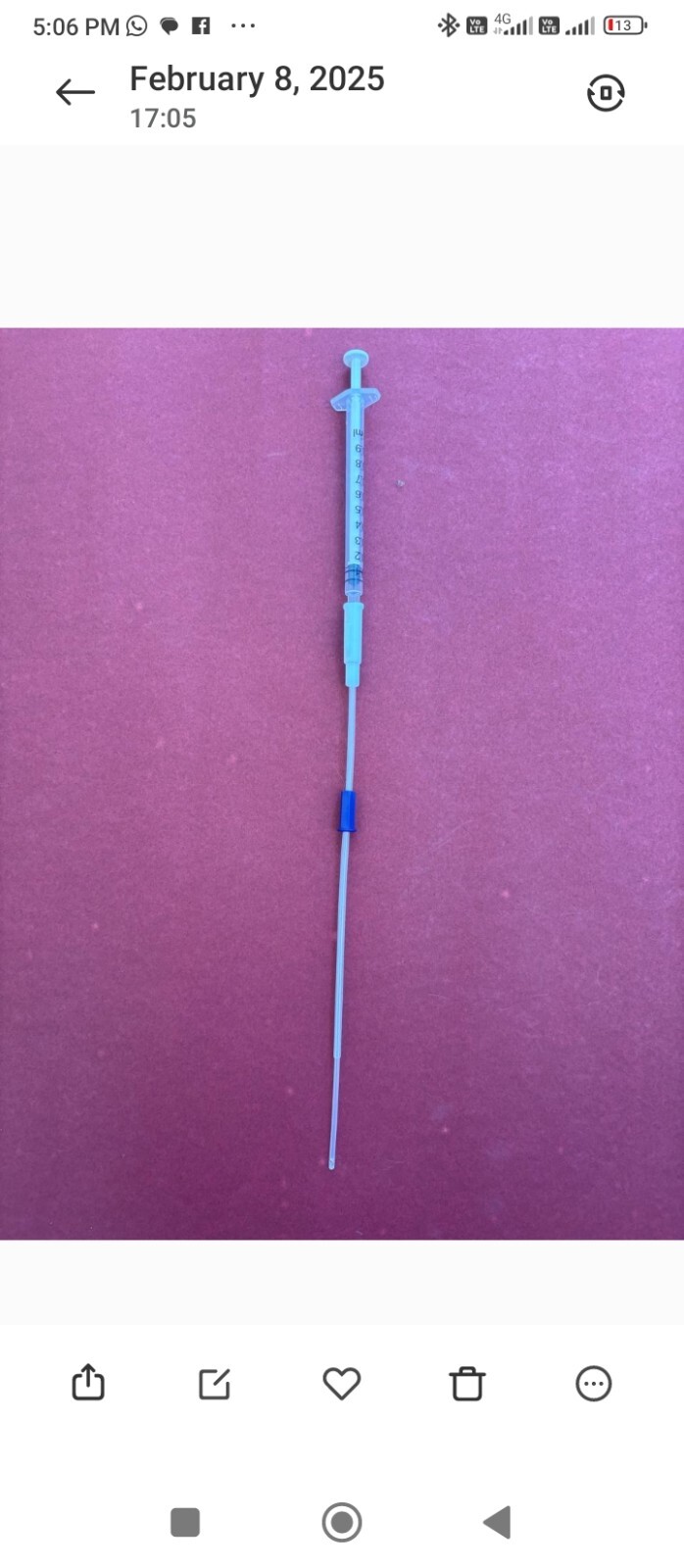 IUI Cannula kit 17 cm Intra Uterine Insemination device Pack of 50 FREE SHIP