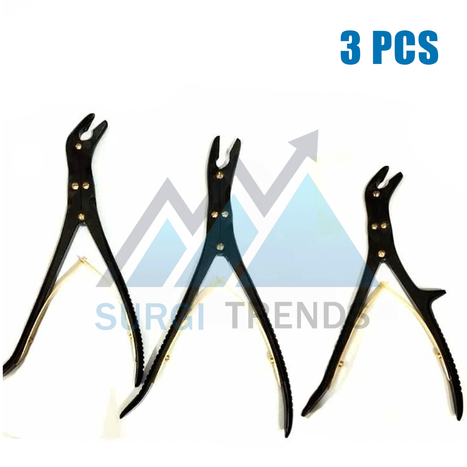 Leksell-Stille Bone Rongeur | Black Coated | Set of 3 PCs | Surgical Instruments
