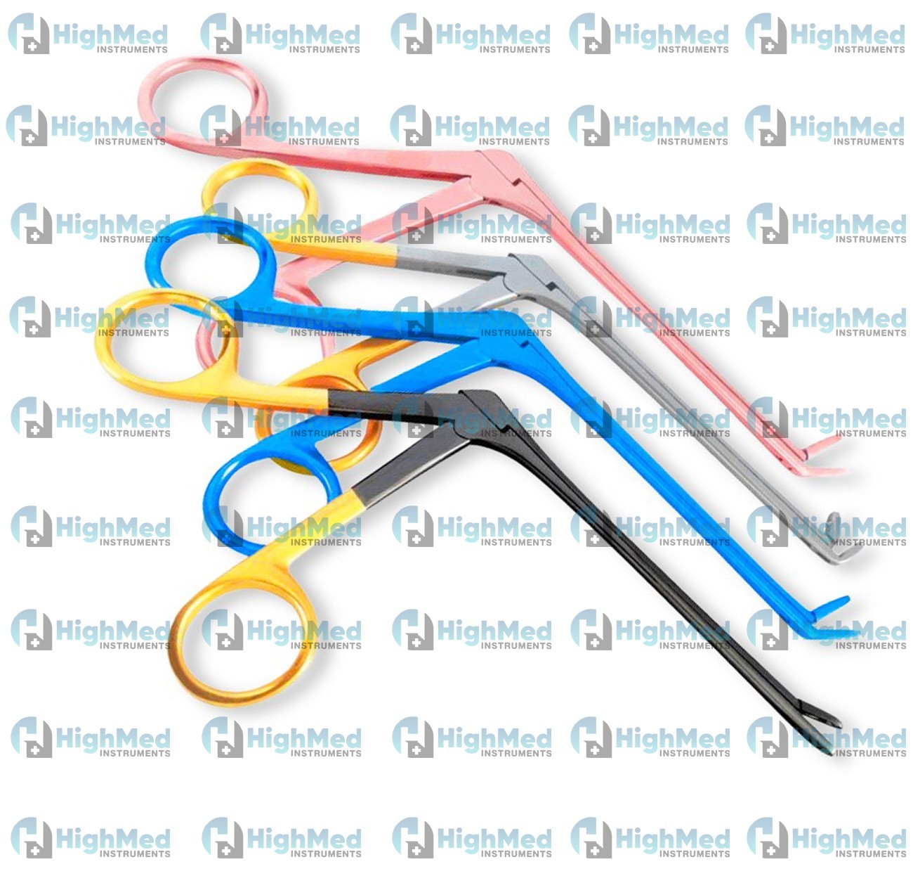 New Weil Blakesley & Thru Cut Nasal Forceps Straight And 45 Degree 4 PCs Set