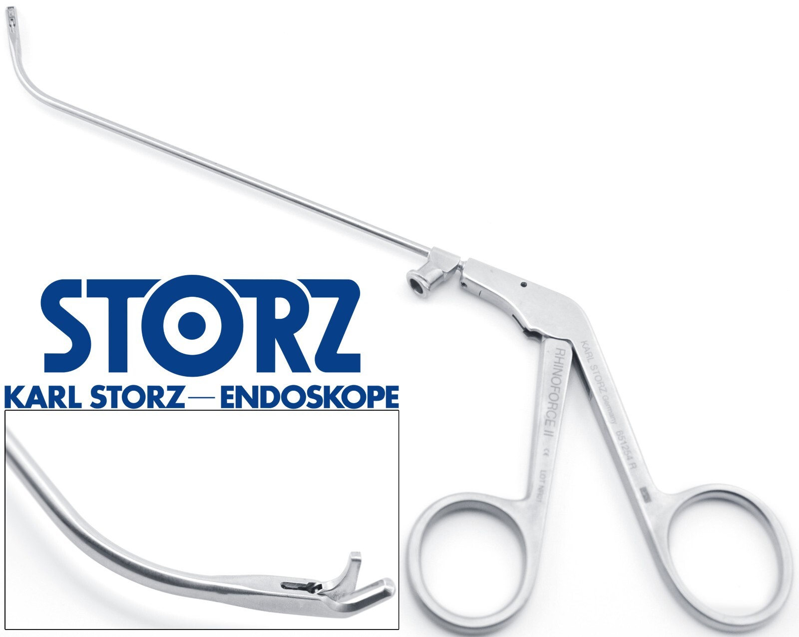 KARL STORZ 651254R Rhinoforce II KUHN 60° Sinus Punch Right Side 1.5x4mm Bite 6″