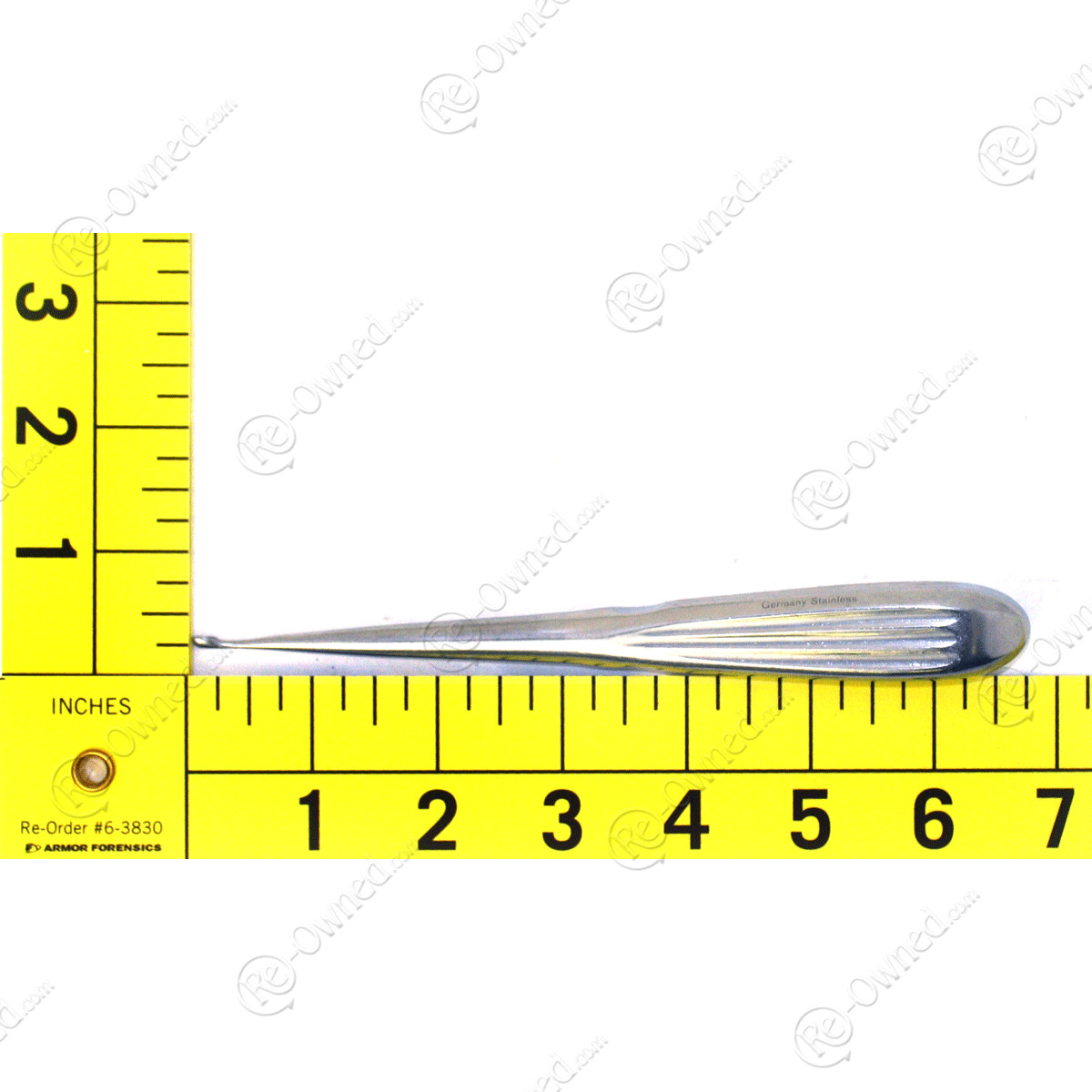 Brun Bone Curette Oval Cup, 9in, Angled Tip, Size 2-0 X:240-141