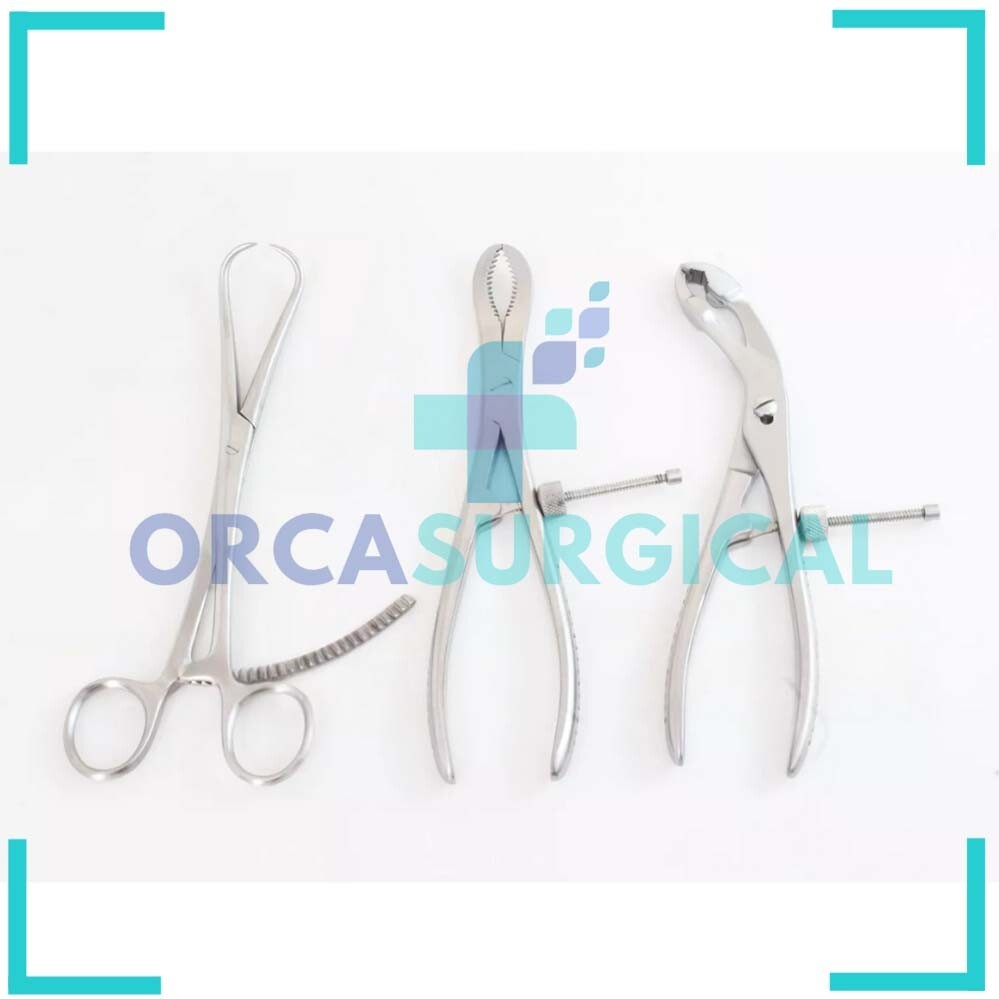 Bone Reduction Forceps Bone holding Forceps 3 Pcs kit orthopedics Instruments