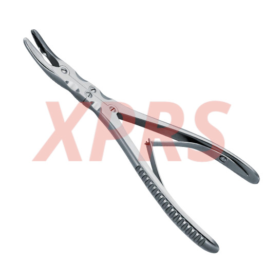 Beyer Rongeur, 7″, Double Action, Slightly Curved, 3.5mm wide Jaws, Prem. German