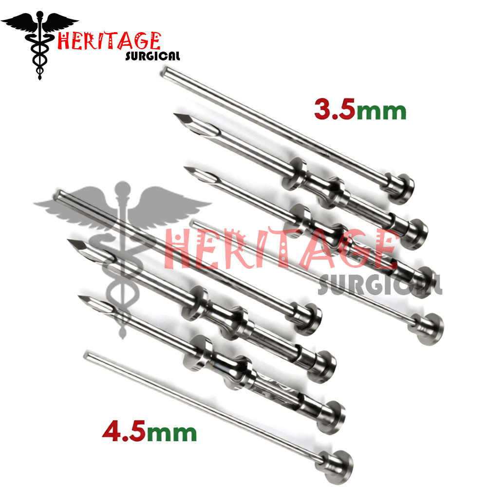 3.5mm & 4.5mm HRT Trocar kit Hormone Replacement Pellet Insertion Trocars 4 Sets