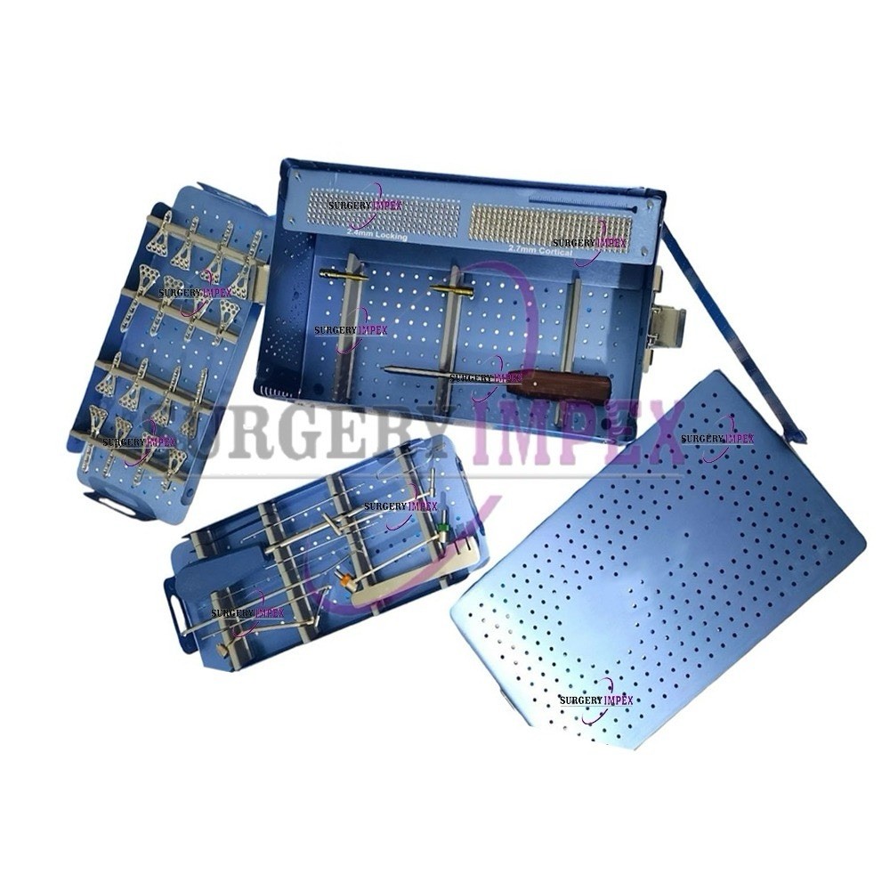 2.7mm Distal Volar plates with screws,instruments and box (393 Pc) SS 316L