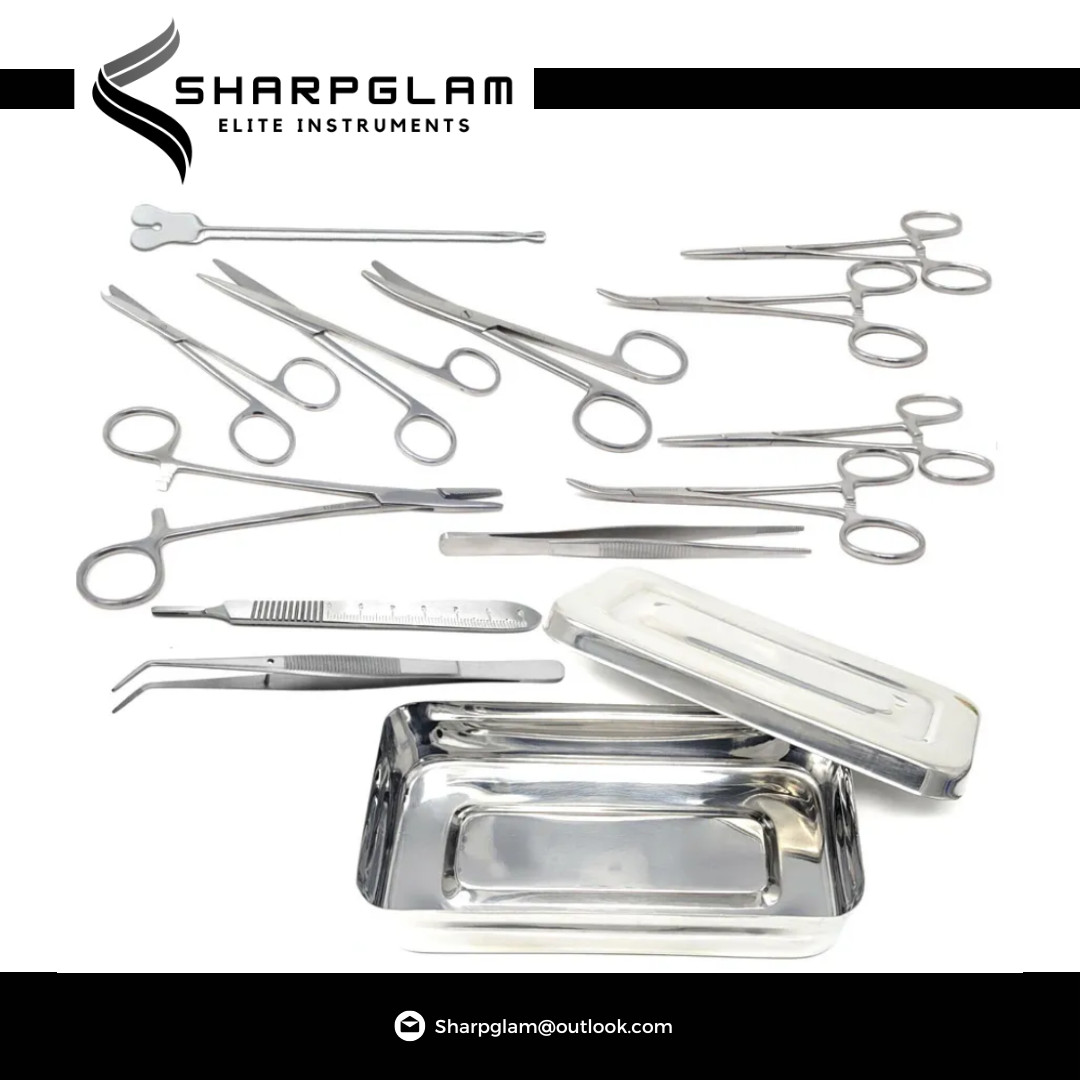 SHARPGLAM Minor Surgery Set – CE Certified Surgical Instrument Kit with Box