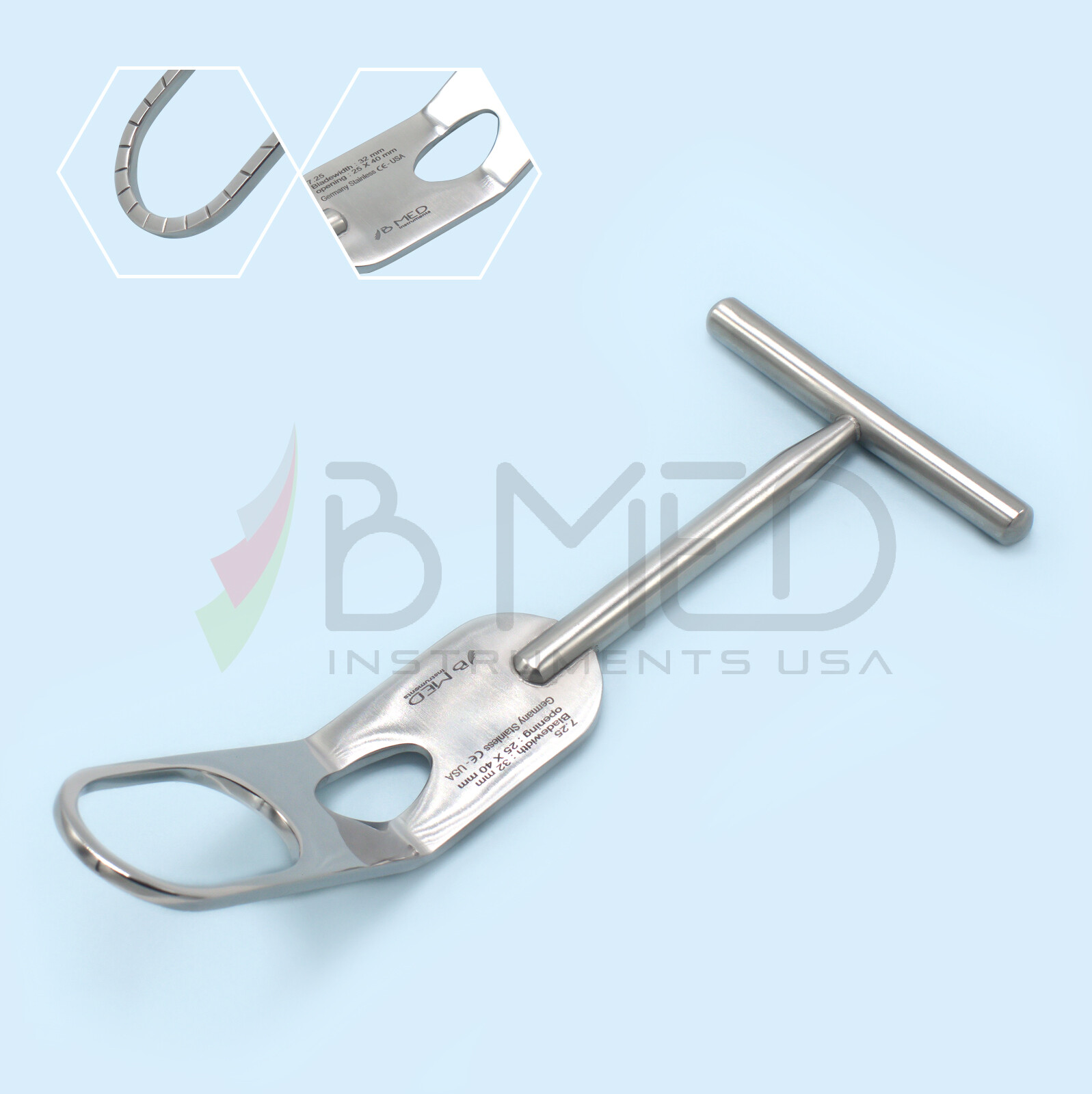 OR Grade Fukuda Type Shoulder Retractor With Reamer Slot 25X40mm Orthopedic