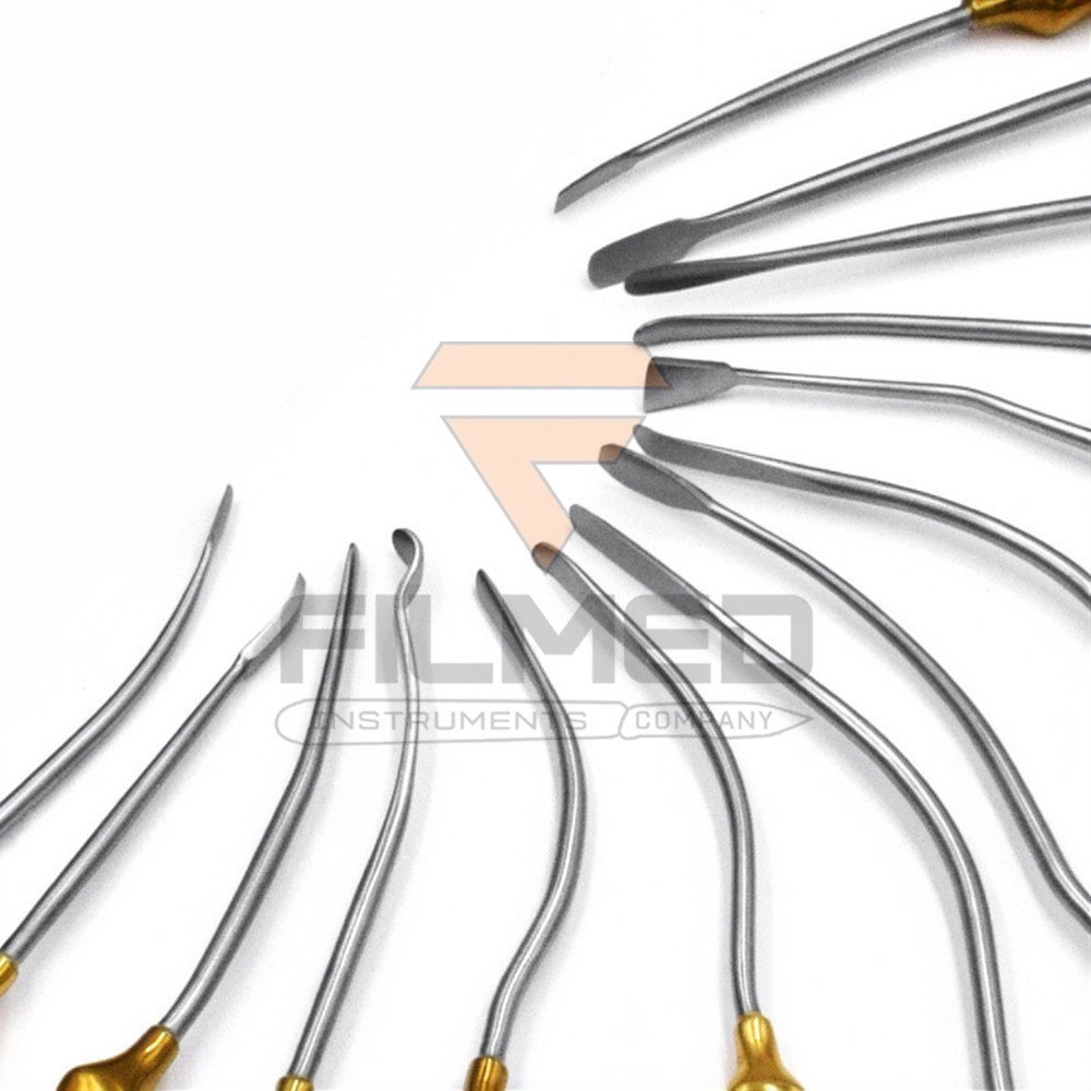 Endoscopic Facelift & Forehead Dissectors Set of 14 Pcs