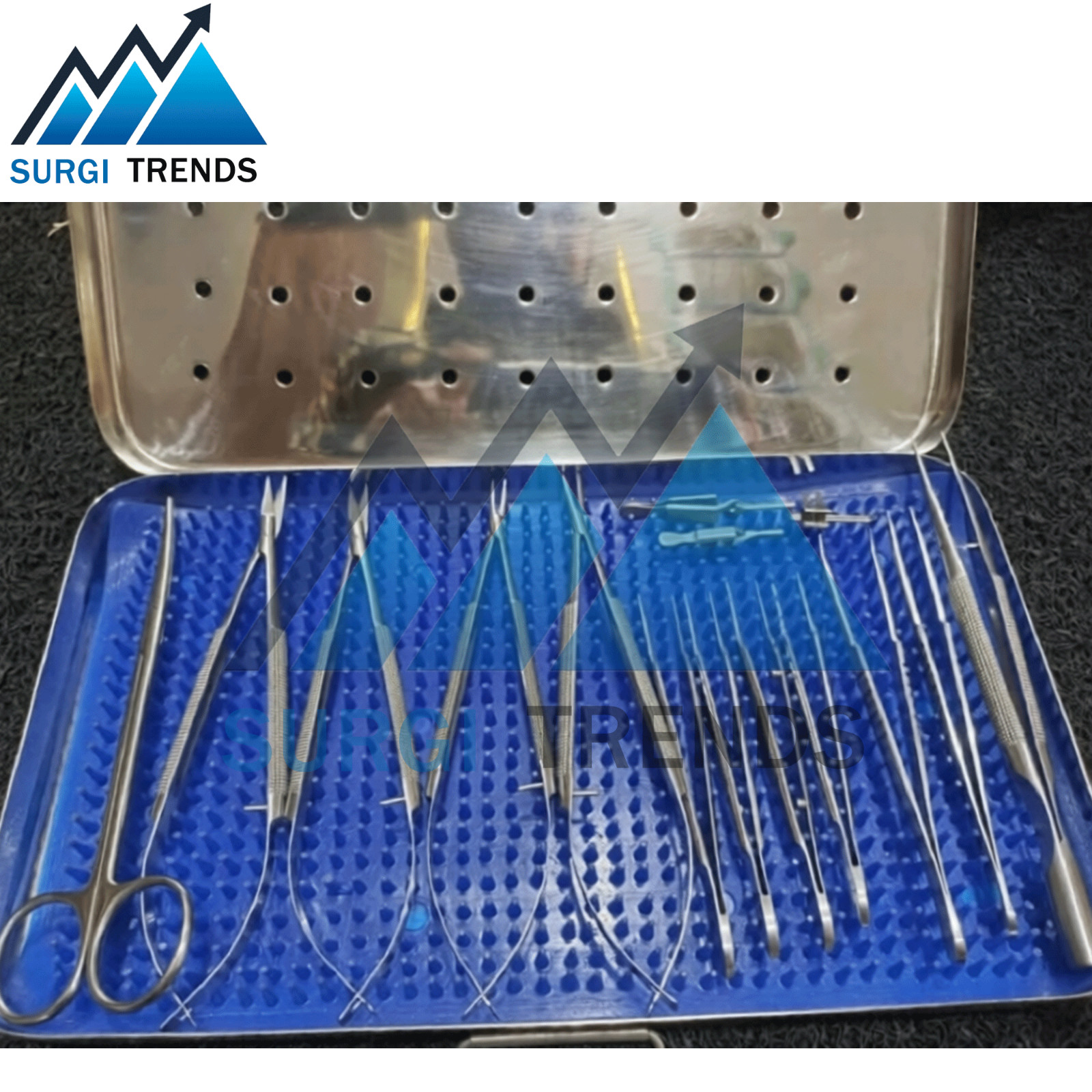 Basic Hand Surgery Set of Micro Surgical Instruments With case