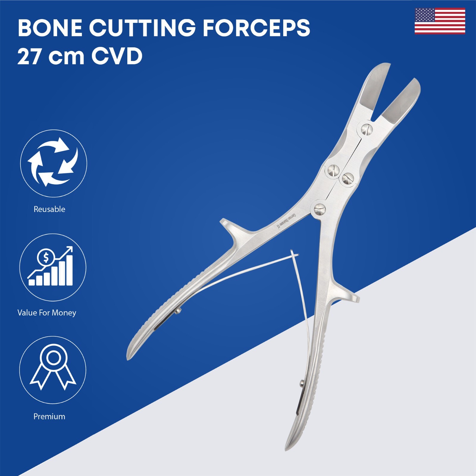 Bone Cutting Forceps 27 cm Curved Premium Orthopedic Instruments