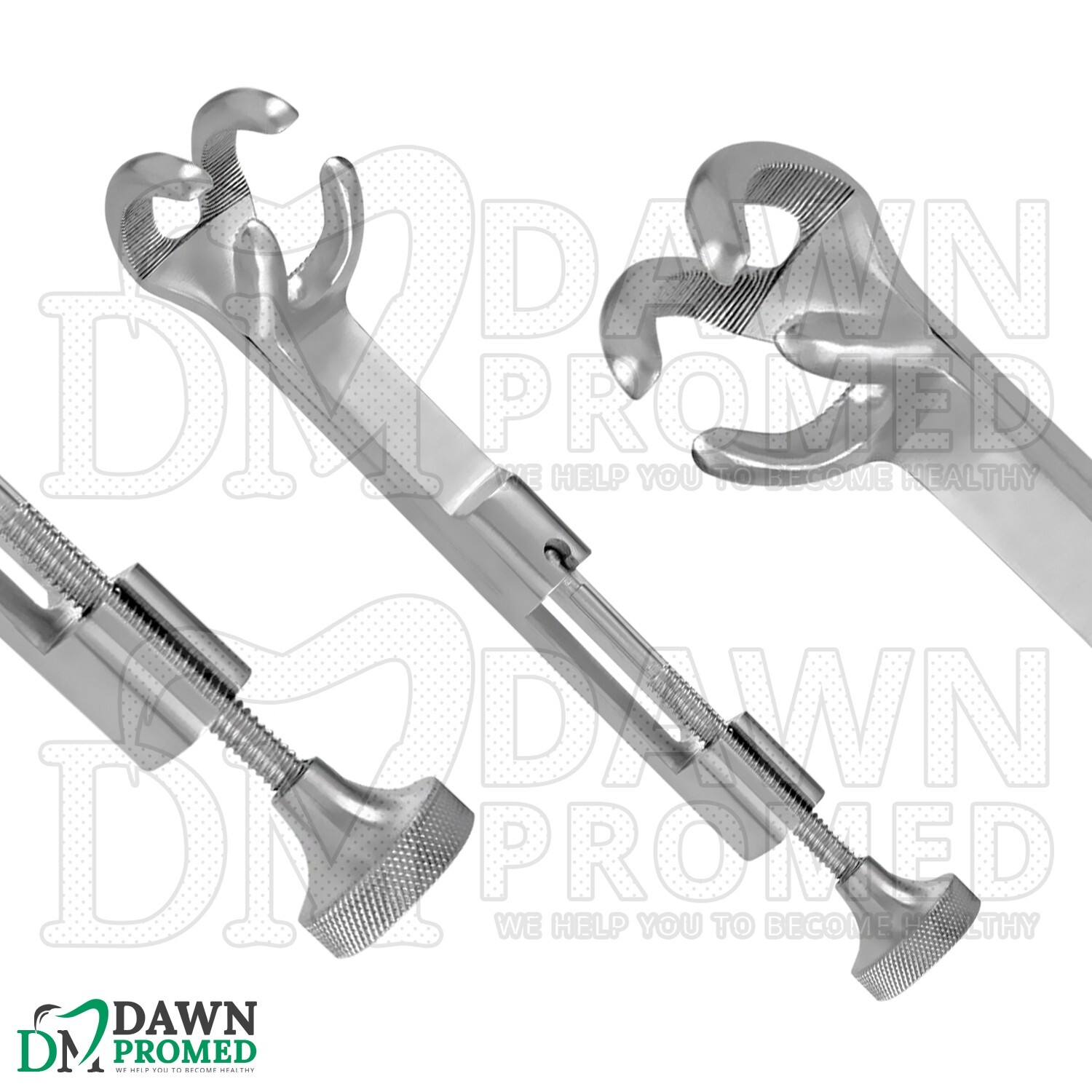 Lambert Lowman Bone Holding Clamp 8″ 2×2 Prong Jaws 1 3/8″ Orthopedic Instrument