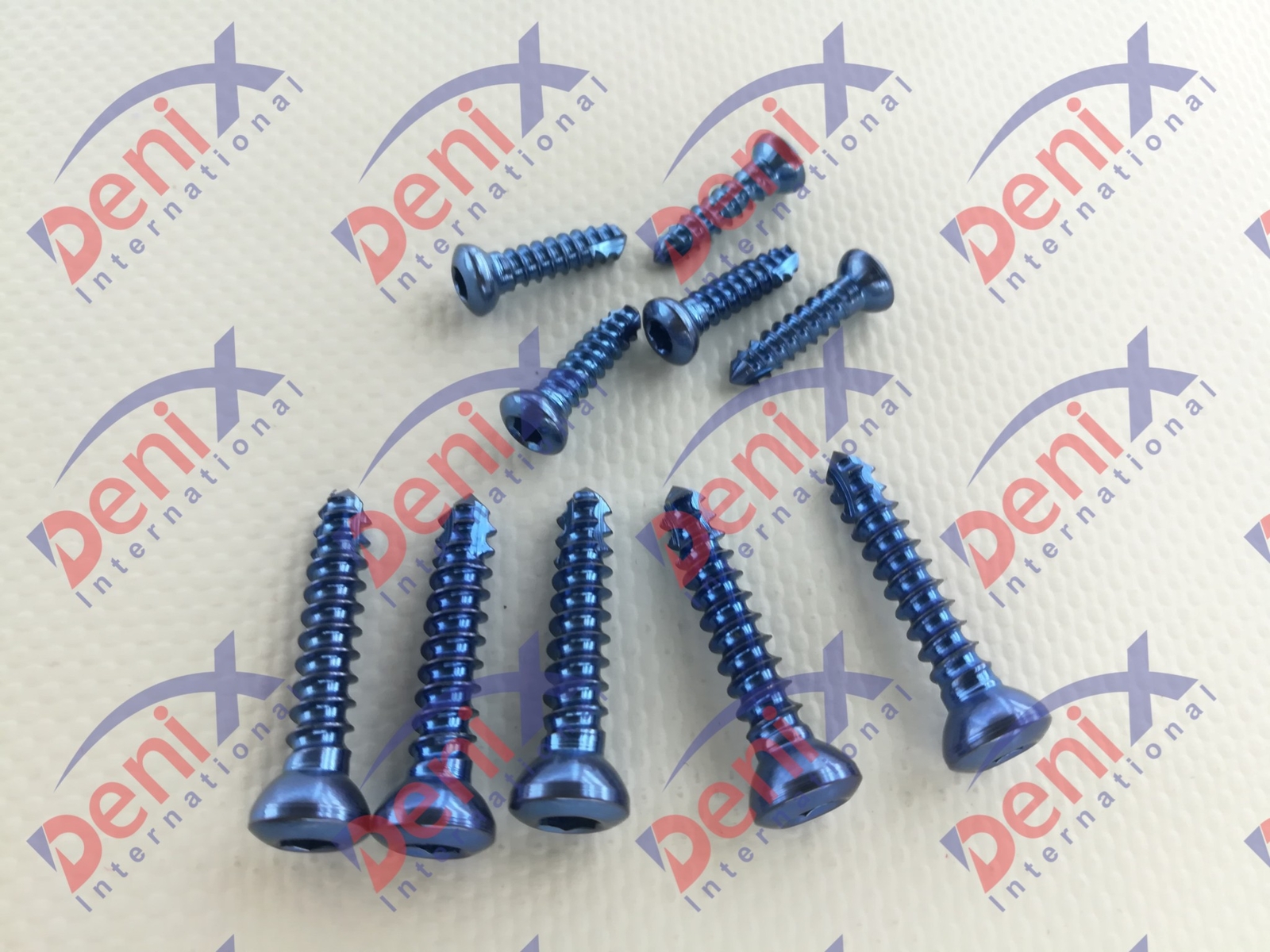 Cortical screws 4.5mm -Self Tapping Titanium 210 Pcs Orthopedic full set