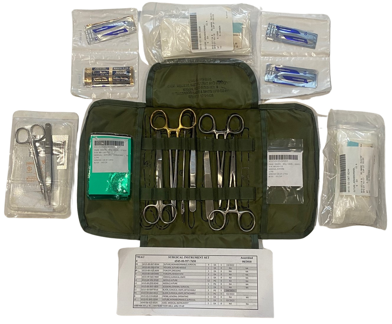 US ARMY Surgical Instrument Set MINOR SURGERY “NEW”