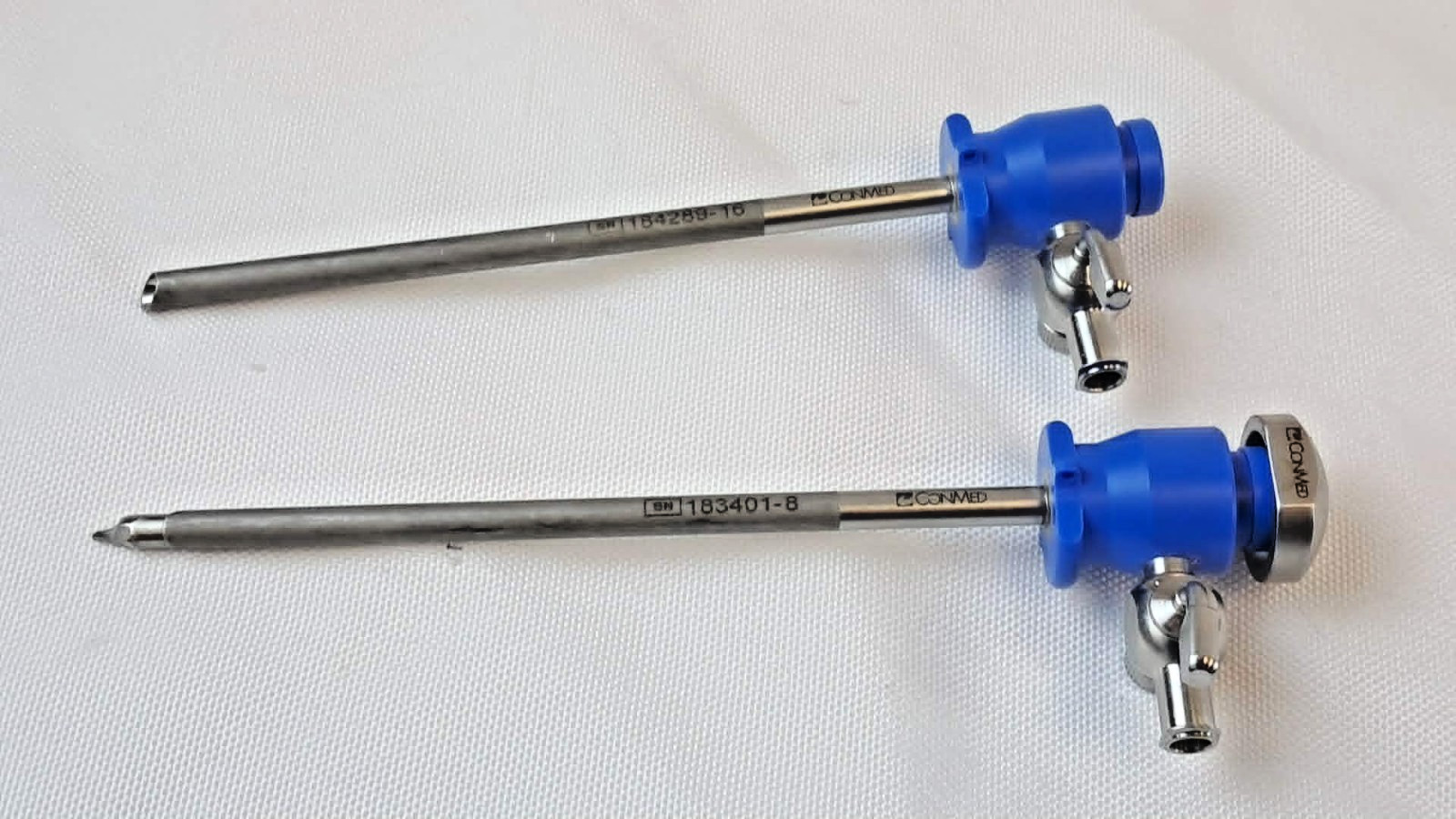 ConMed MicroLap 3.5mm x 100mm 3pc Set Helical Trocar & 2 Cannulas Laparoscopic