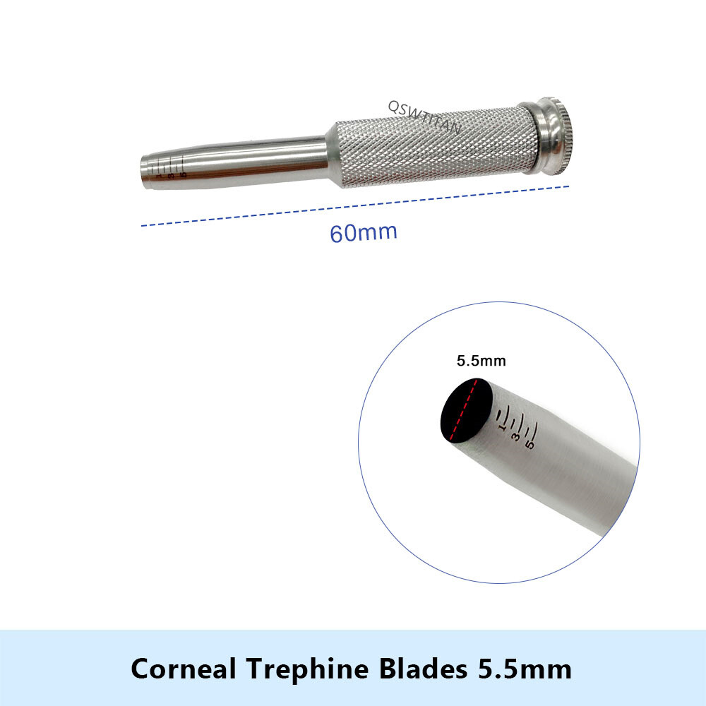Corneal Trephine Blades Stainless steel 1pcs 2.5mm-6.0mm Ophthalmic Instruments