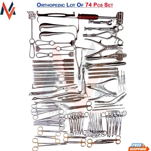 Basic Major Orthopedic Lot Of 74 Pcs Set Surgical Instruments