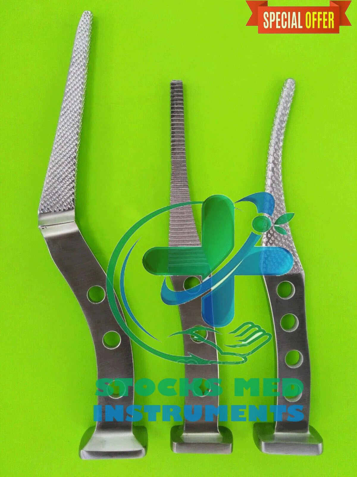 Rasp Thompson Instrumentation For Hip Prosthesis Orthopedics Surgery 3 PCS Set