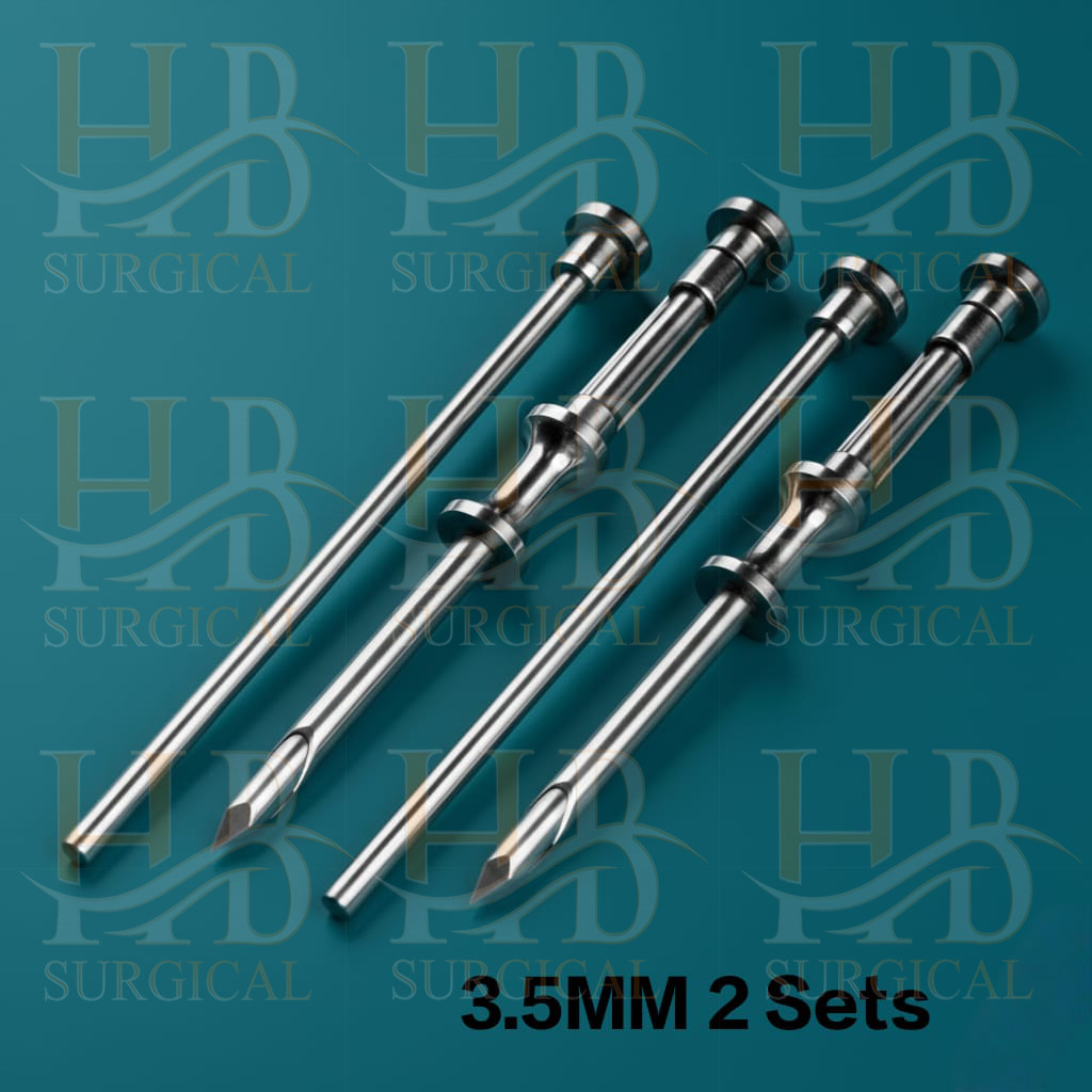 German HRT Trocar 3.5mm 2Sets Hormone Replacement Pellet Insertion Kit