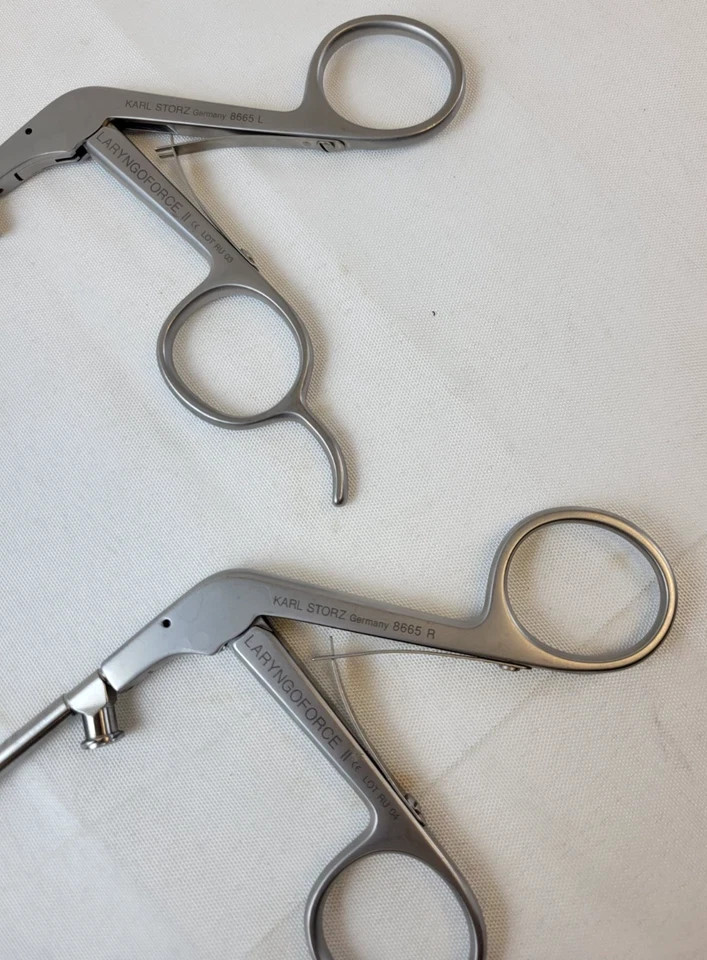 Karl Storz 8665 Steiner LARYNGOFORCE II Clip Forceps ENT, R+L