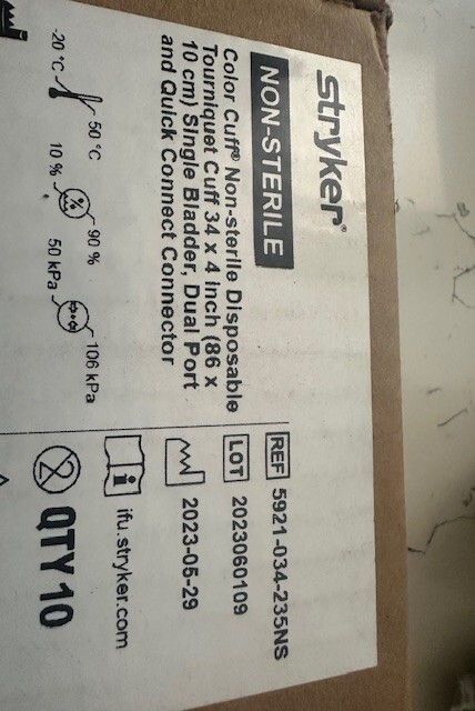 Stryker Color Cuff (Box of 10), 34’ (86cm), 5921-034-235NS