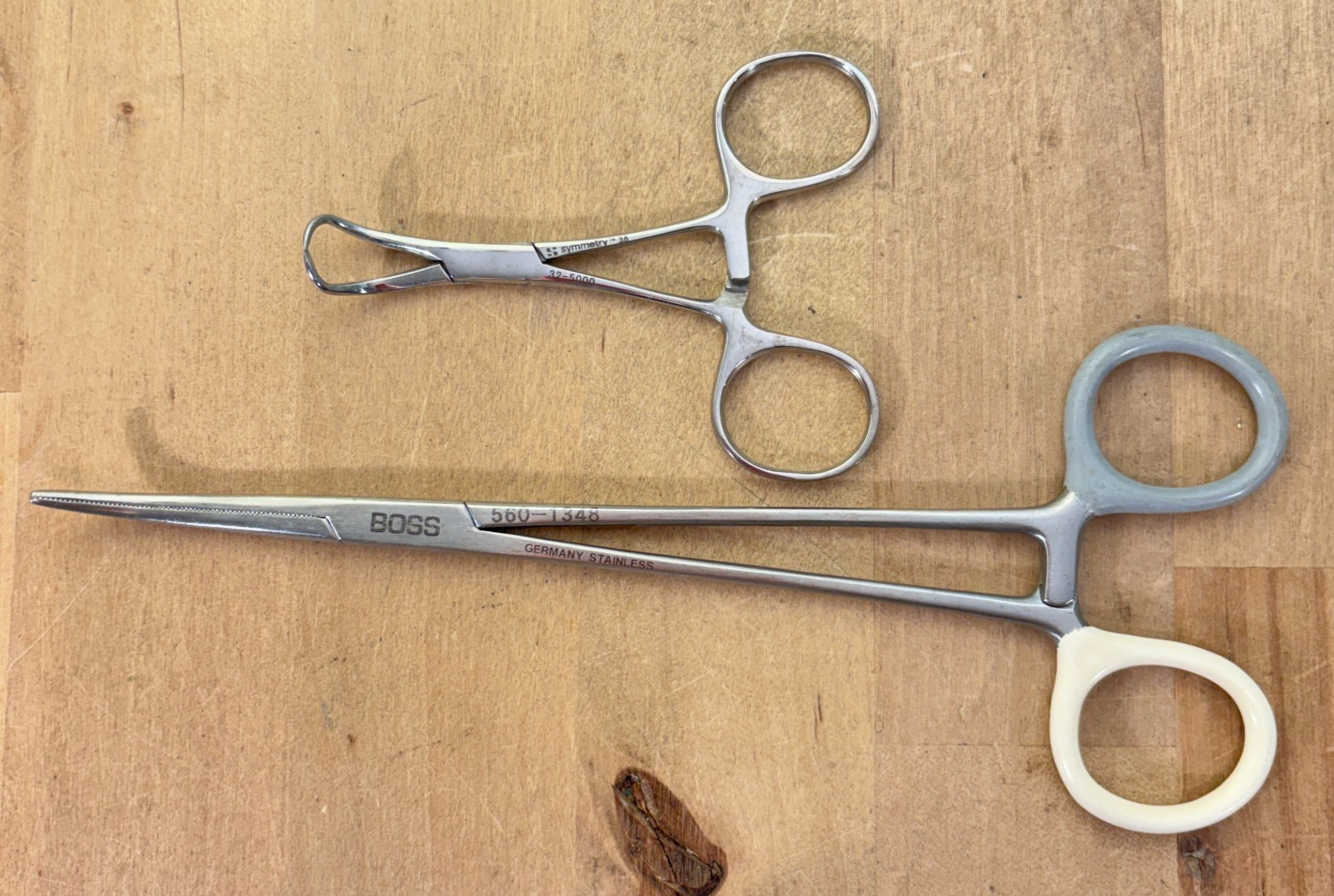 2 Vintage Medical Clamps: Boss 560-1348 Germany Stainless, Symmetry 38, 32-5000