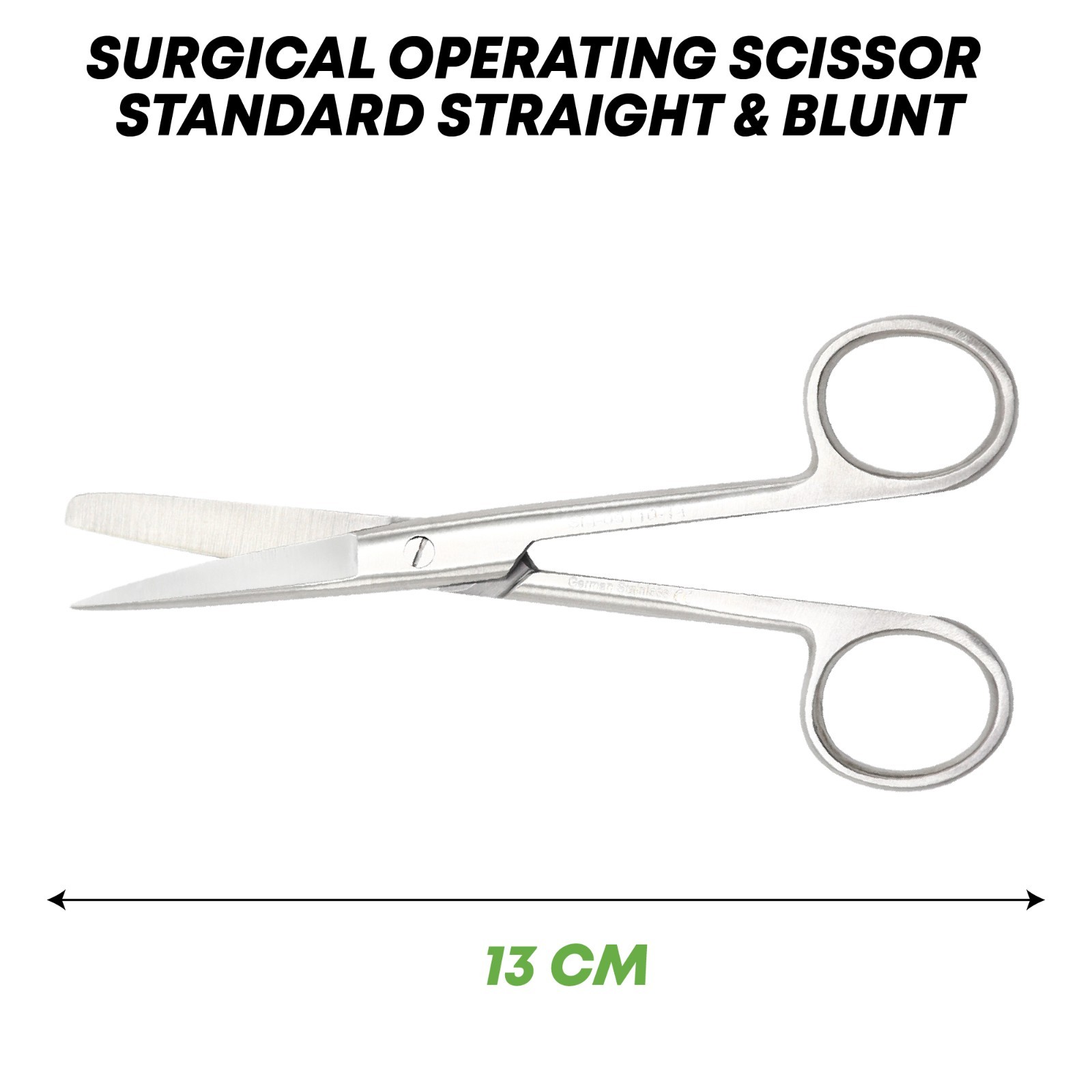 Surgical Operating Scissor Straight & Blunt 13 cm Surgical Instruments German