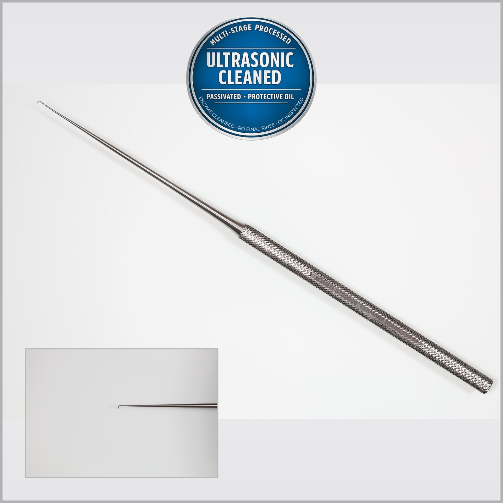 Xomed 3722006 Austin Pick, Angled 90°, 1mm Long Tip, Sharp, 6-3/8in