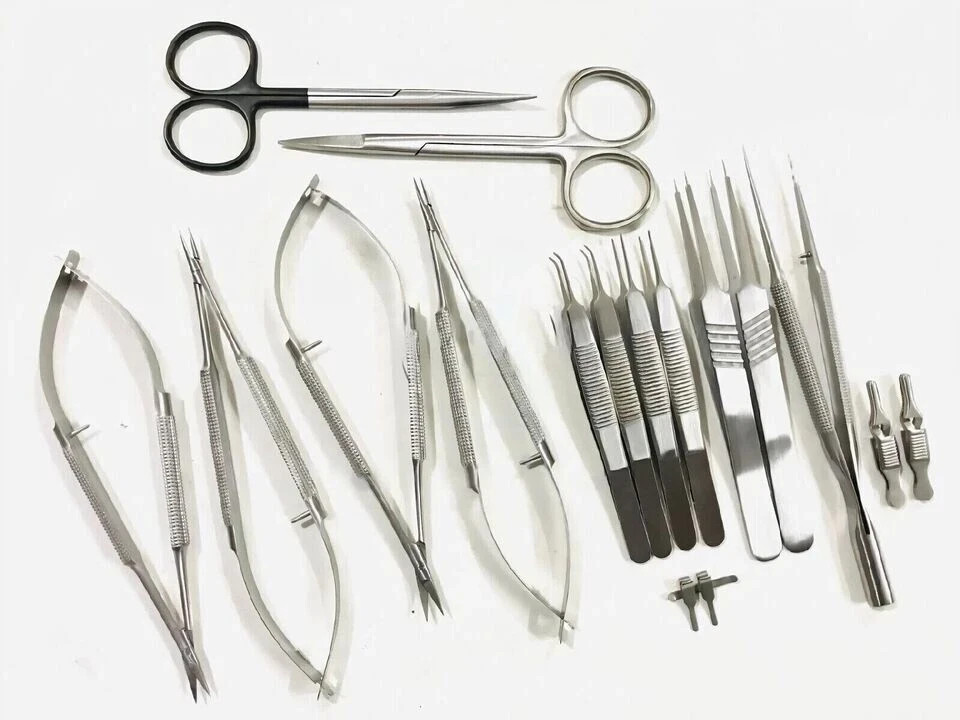 Hand Surgery Basic 17 PCS Set of Micro Surgical Instruments Stainless steel
