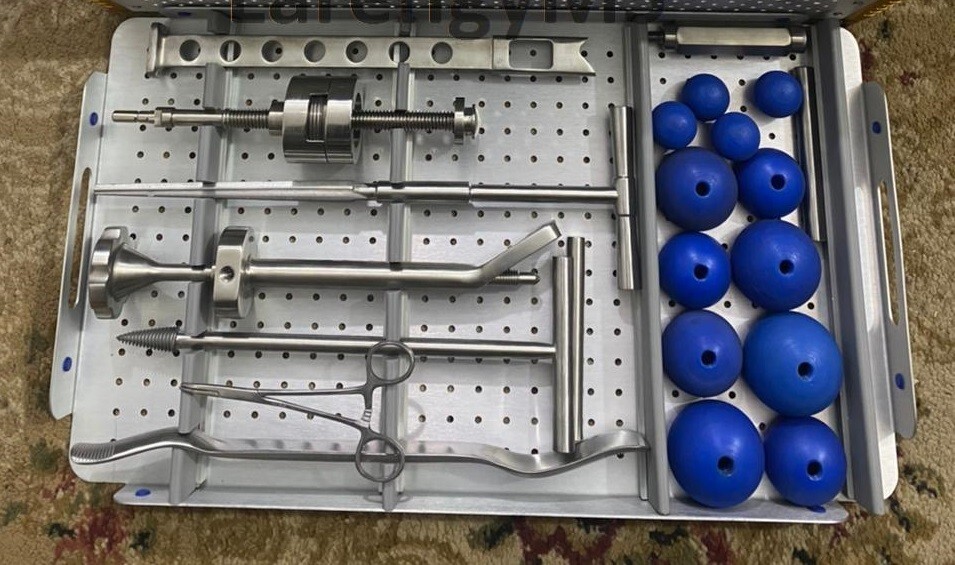 Modular Bipolar and Total Hip Replacement System Instruments Set in Stainless St