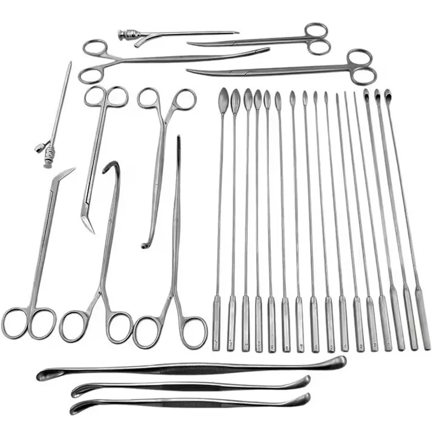 General Surgery Cholecystectomy Surgical Instrument Set of 25 Pieces