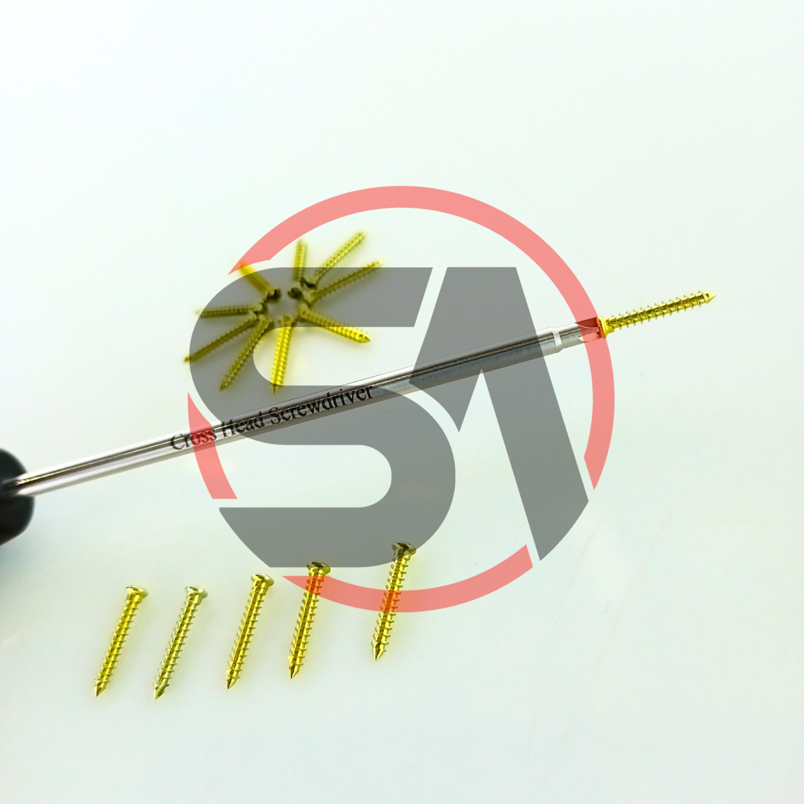 Maxillofacial Cross Head Mini Screws 2.0mm Self-Drilling 5-11mm 100 Pcs Set Ti