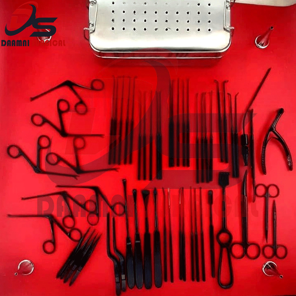 Tympanoplasty Instrument Set, Micro Ear Surgery Black Coated ENT Instruments