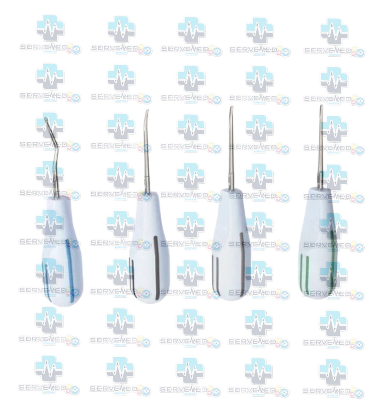 Directa 506333 Luxator Dental Periotomes Short Kit Color Coded