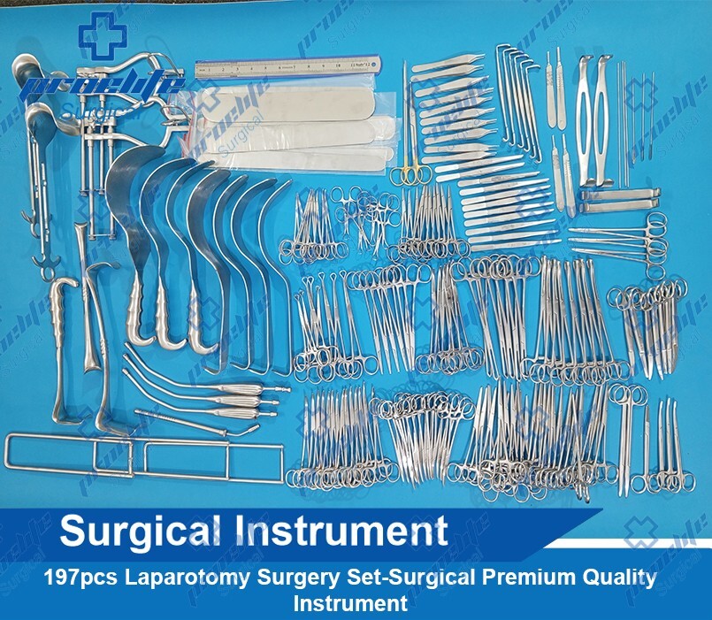 197pcs Laparotomy Surgery Set-Surgical Premium Quality Instrument