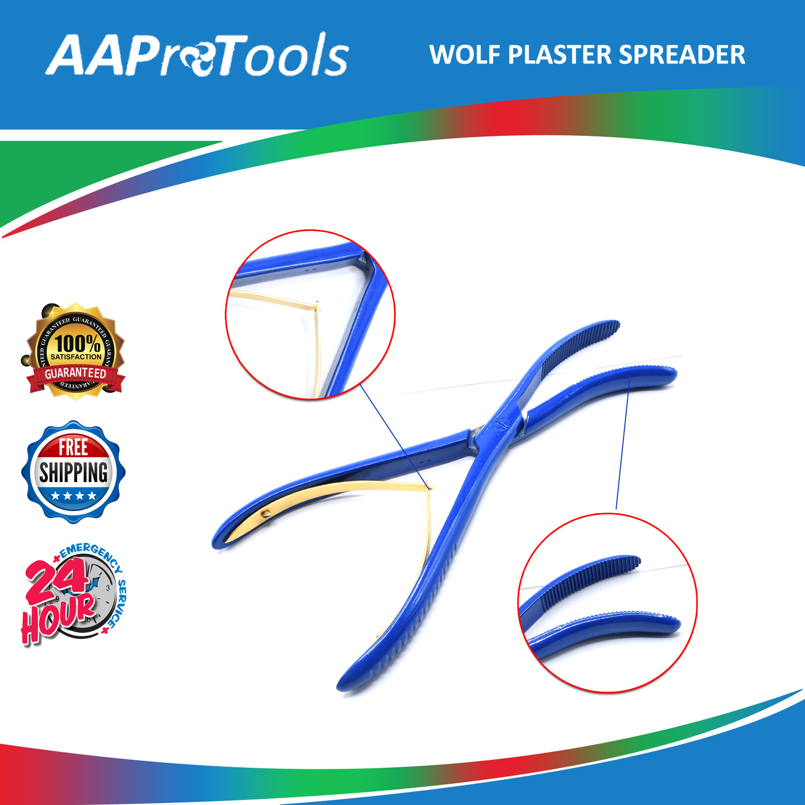 WOLF PLASTER BREAKER SPREADER BLUE COATED 9.5″ ORTHOPEDIC SURGICAL INSTRUMENTS