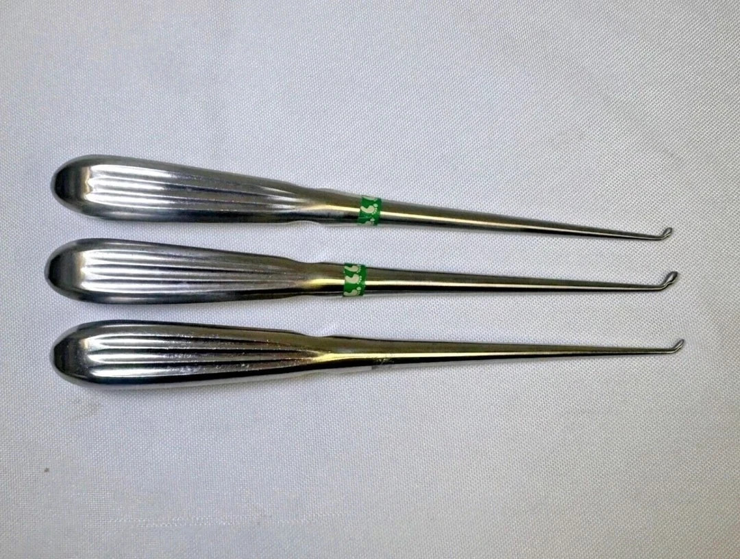 Aesculap EPSTEIN Bone Curette Set of 3 Sizes 0, 2 & 3 Orthopedic Surgical